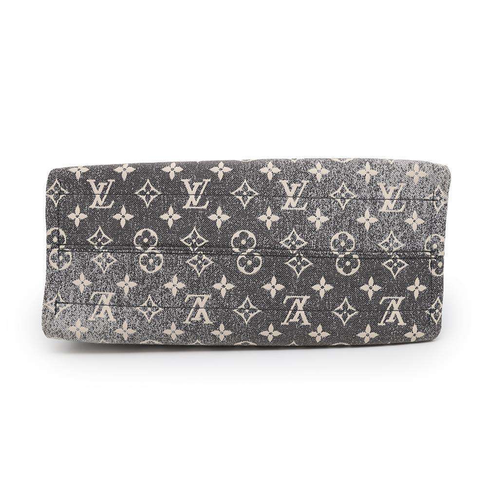 LOUIS VUITTON Onthego Noir/WhiteM46448 Monogramãƒ»Jacquard Denim Size MM