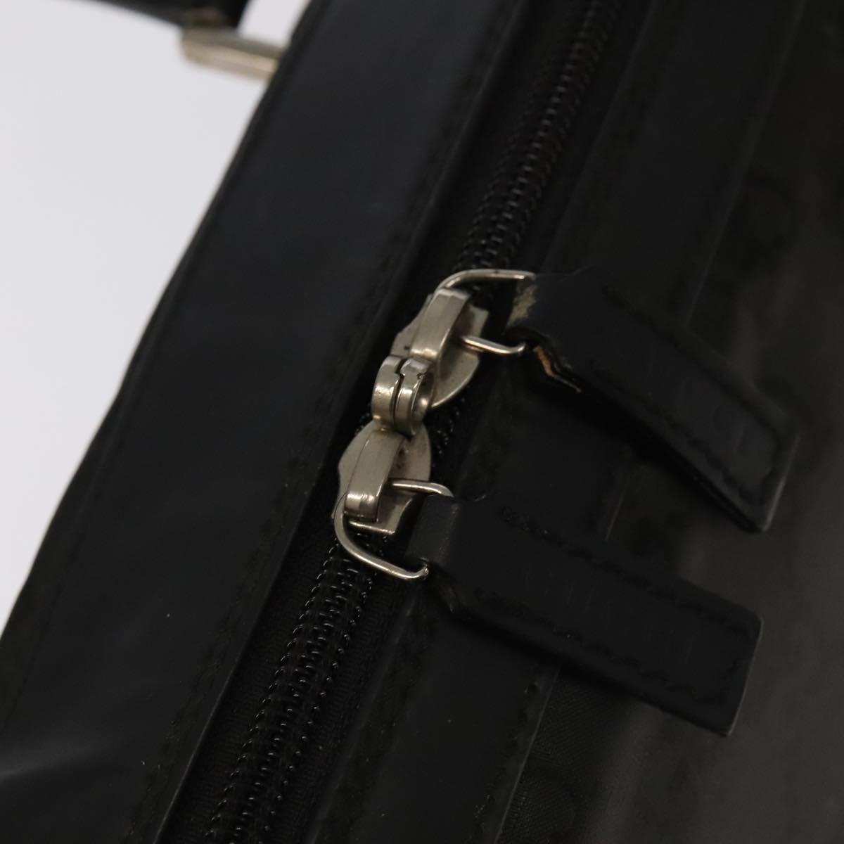 GUCCI GG Canvas Business Bag Black Silver 100341