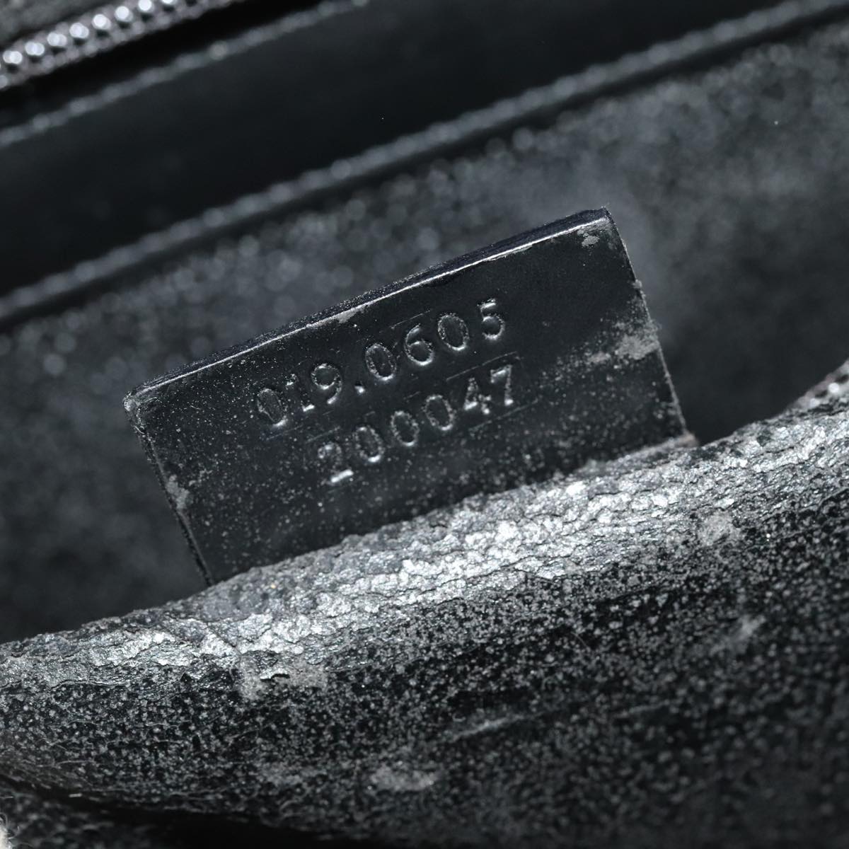GUCCI GG Canvas Business Bag Black Silver 100341