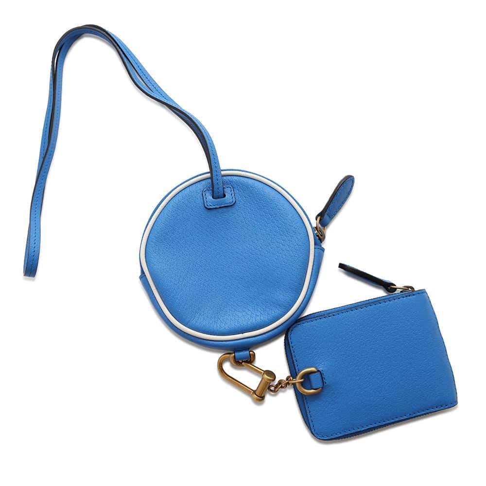 GUCCI Multi-Coin purse & card holder Adidas collaboration Blue721903 Leather