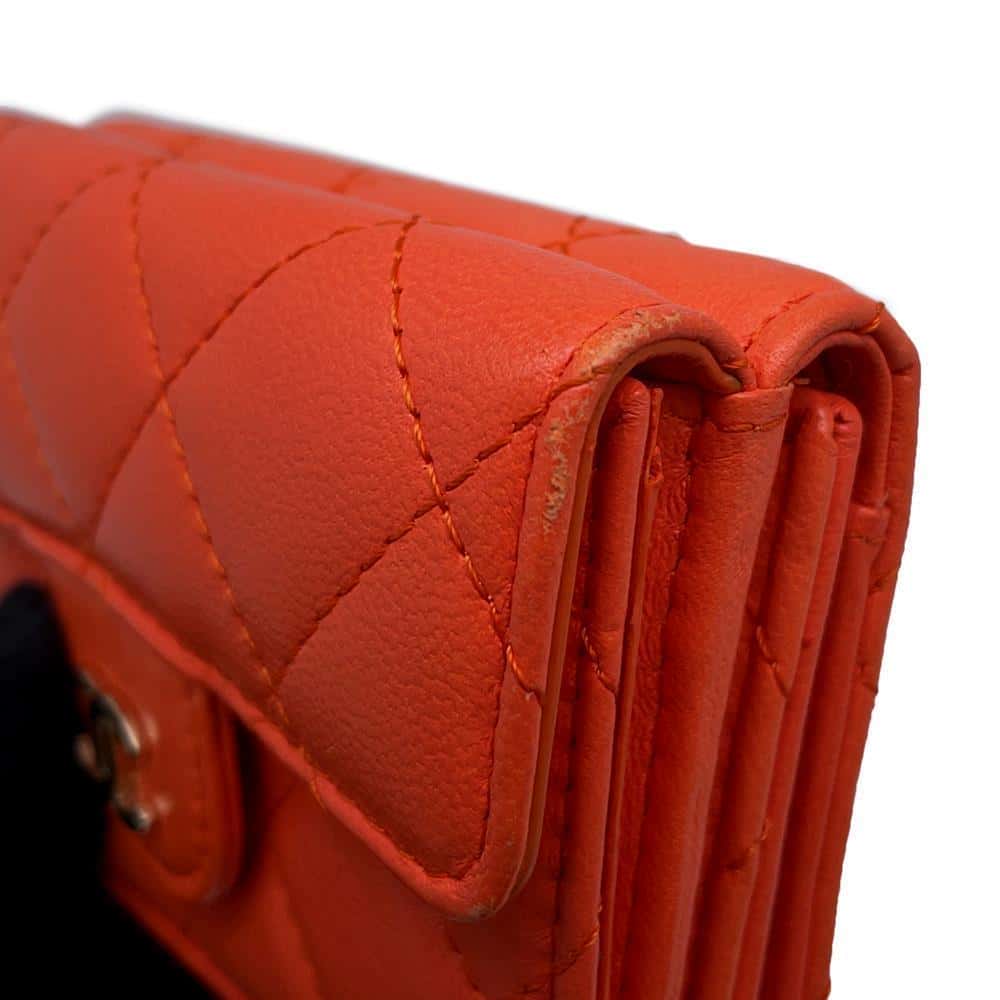 CHANEL Classic Small flap wallet OrangeAP0230 Lambskin