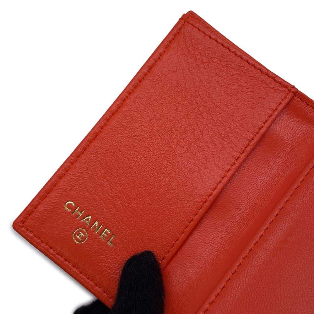 CHANEL Classic Small flap wallet OrangeAP0230 Lambskin