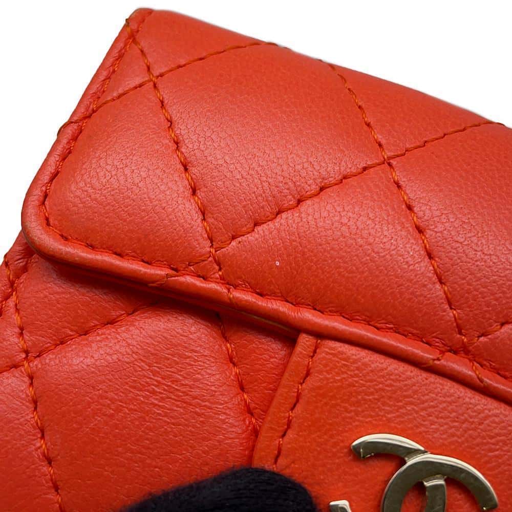 CHANEL Classic Small flap wallet OrangeAP0230 Lambskin