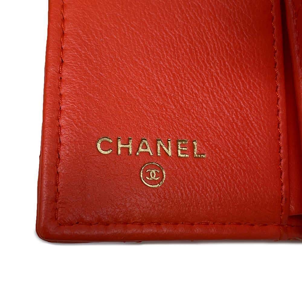 CHANEL Classic Small flap wallet OrangeAP0230 Lambskin