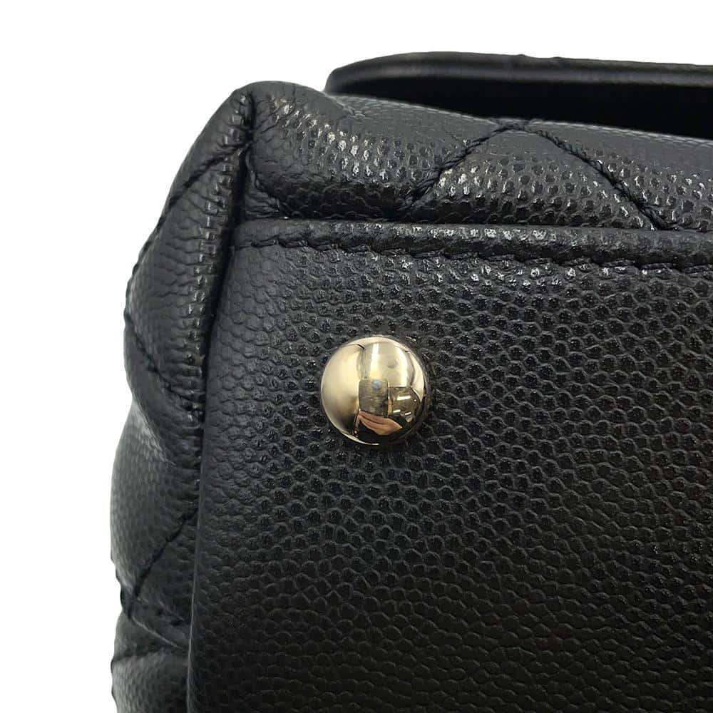 CHANEL Matelasse Coco Handle BlackA92991 Caviar Leather