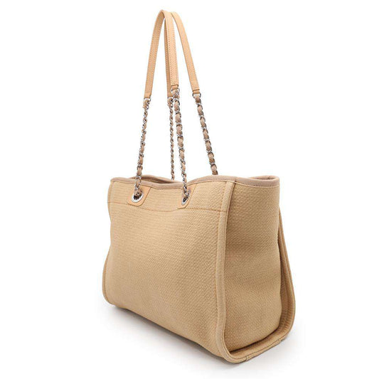 CHANEL Deauville 2way tote BeigeA67001 Canvas Size Medium