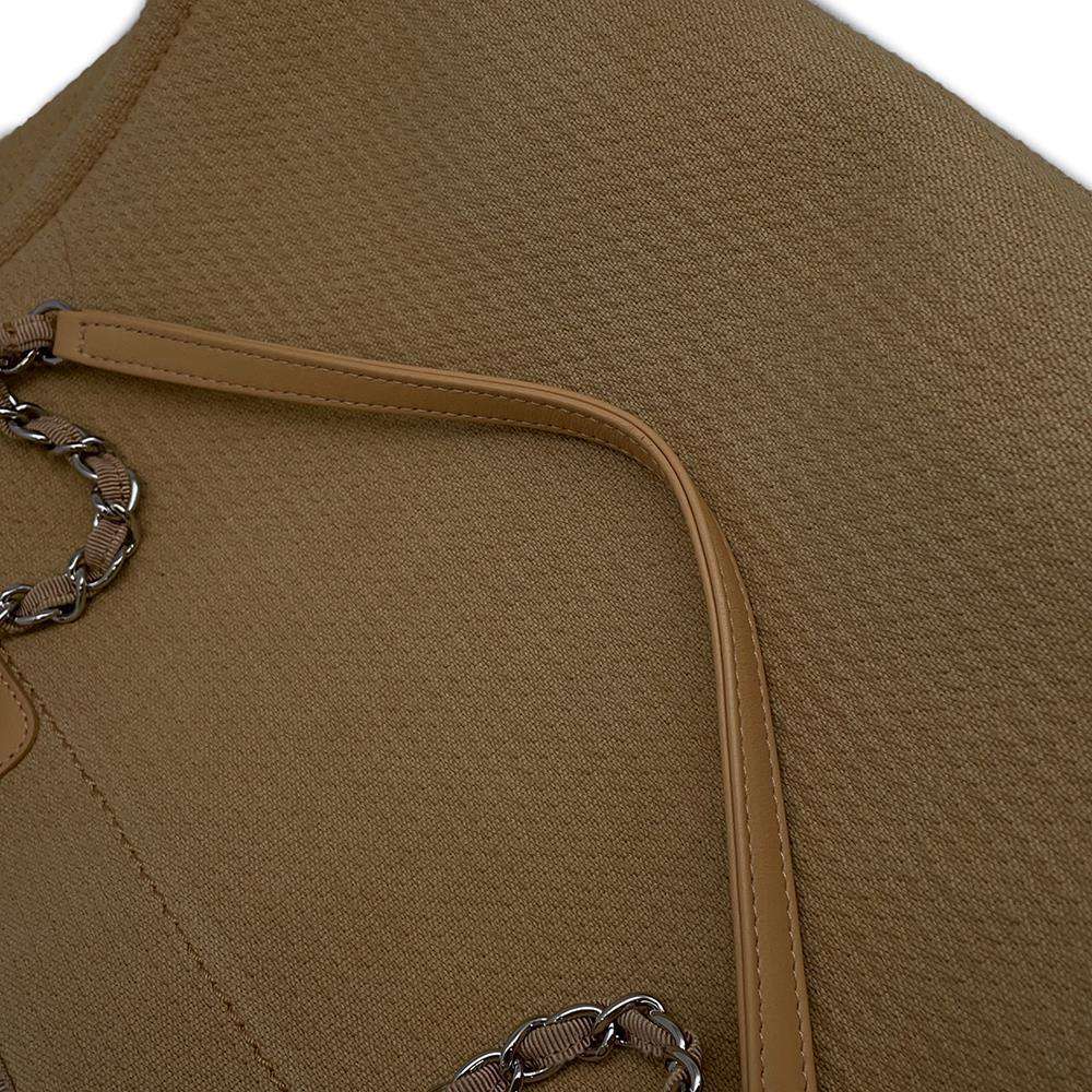 CHANEL Deauville 2way tote BeigeA67001 Canvas Size Medium