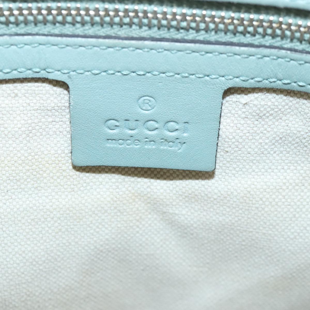 GUCCI GG Canvas Boston Bag 2way Beige Peppermint Silver 247205 100379