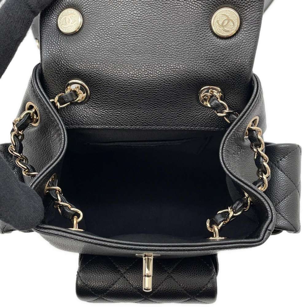 CHANEL Matelasse Backpack BlackAS4399 Caviar Leather Size Small