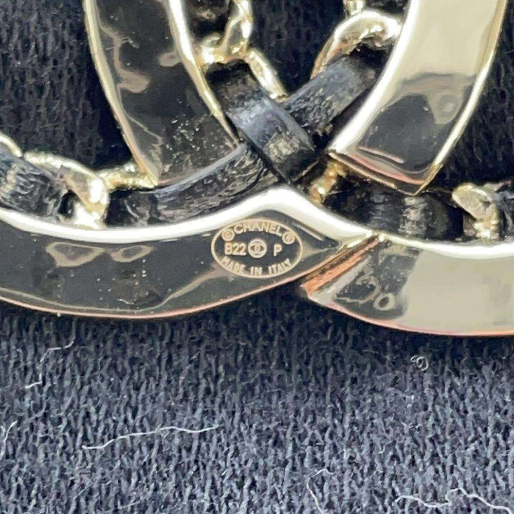CHANEL CC Logo headband BlackAB7846 Metal Leather