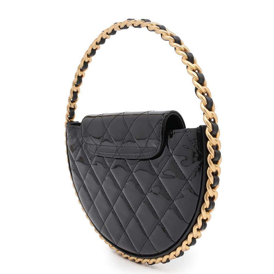CHANEL Matelasse Hand Clutch BlackAP3585 Enamel