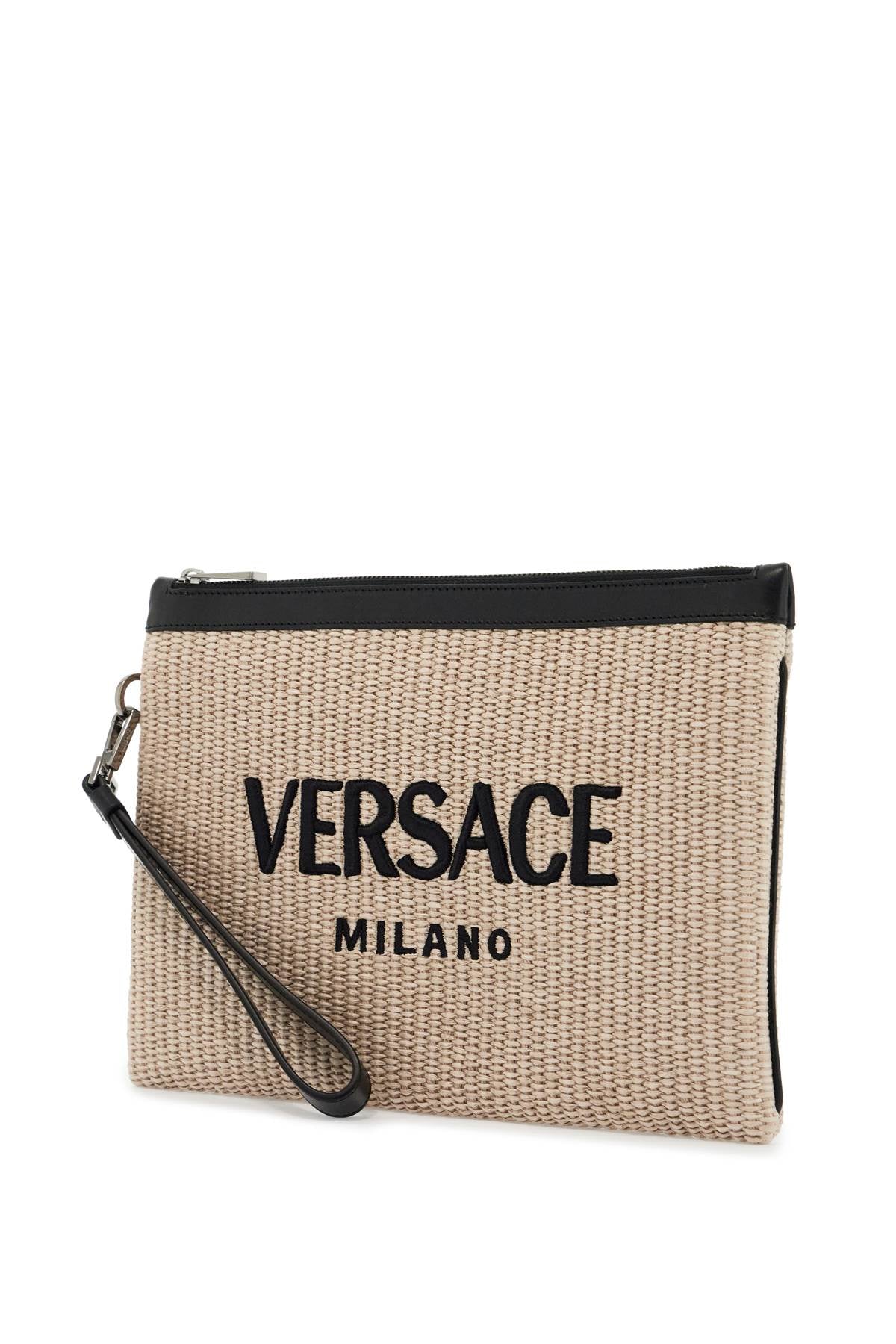 Versace Raffia Pouch For Men