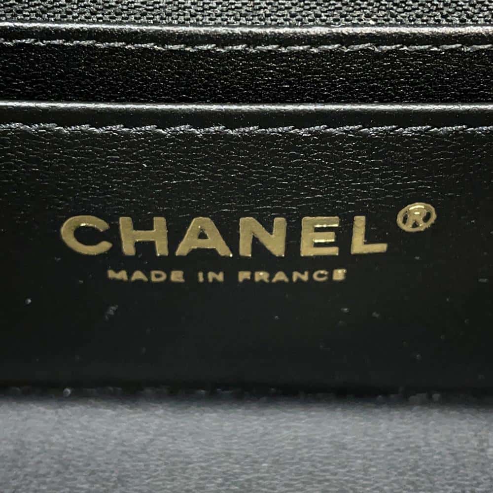 CHANEL Top Handle Box Bag Black/WhiteAS4471 Tweed Leather Sequins