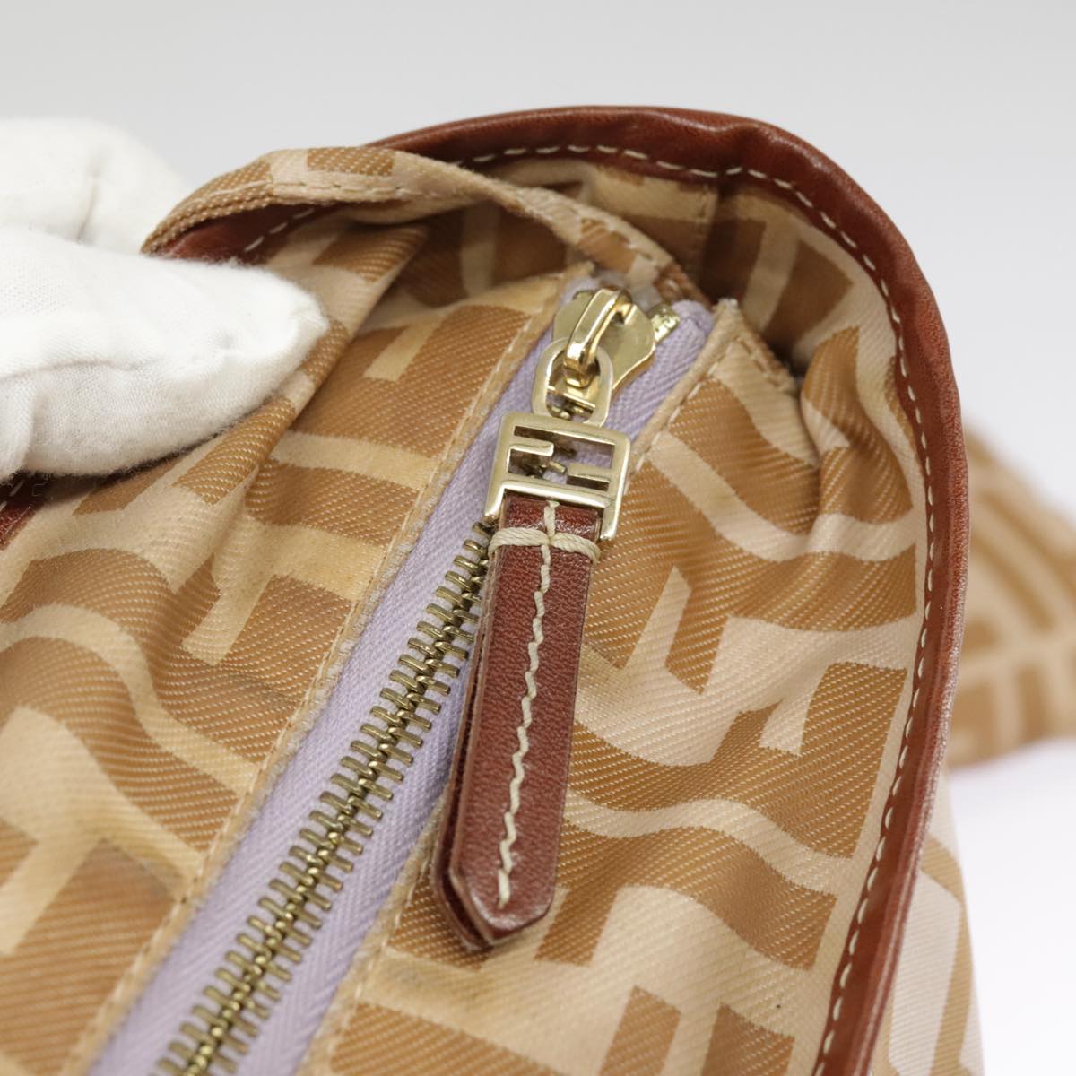 FENDI Zucca Canvas Tote Bag Beige 100708
