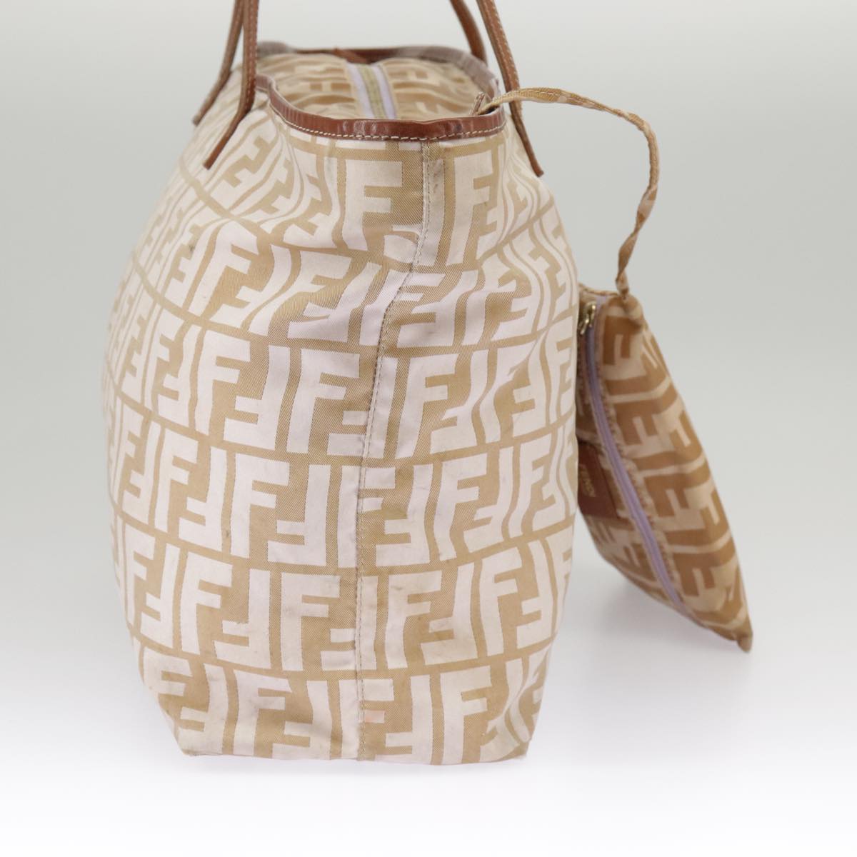 FENDI Zucca Canvas Tote Bag Beige 100708