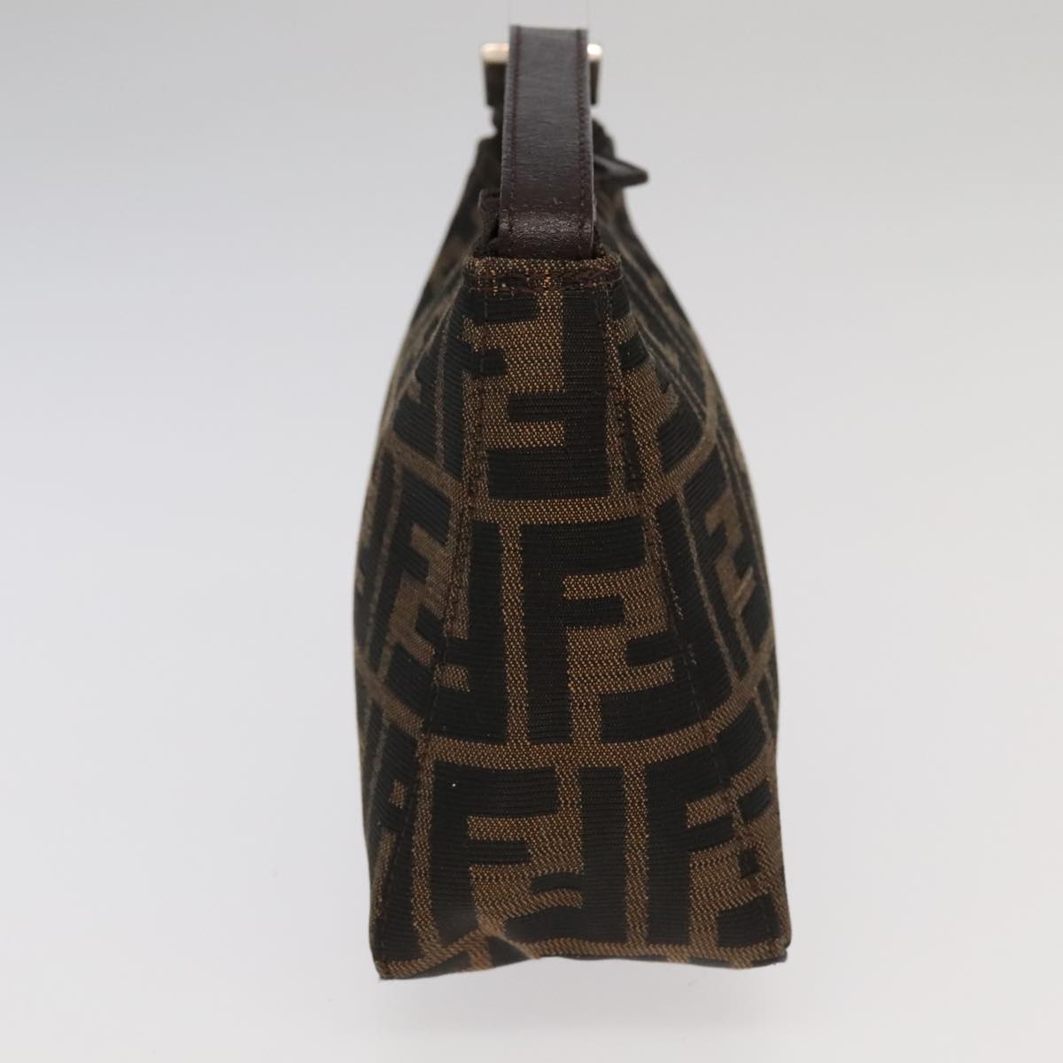 FENDI Zucca Canvas Pouch Brown Black 100791