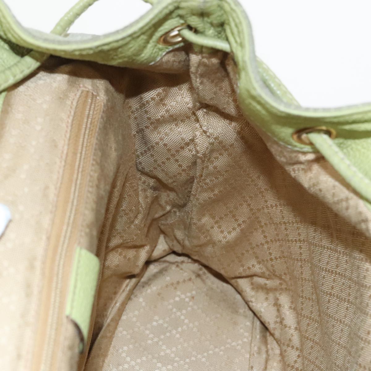 GUCCI Bamboo Backpack Suede Green Gold 003 2058 0016 100938