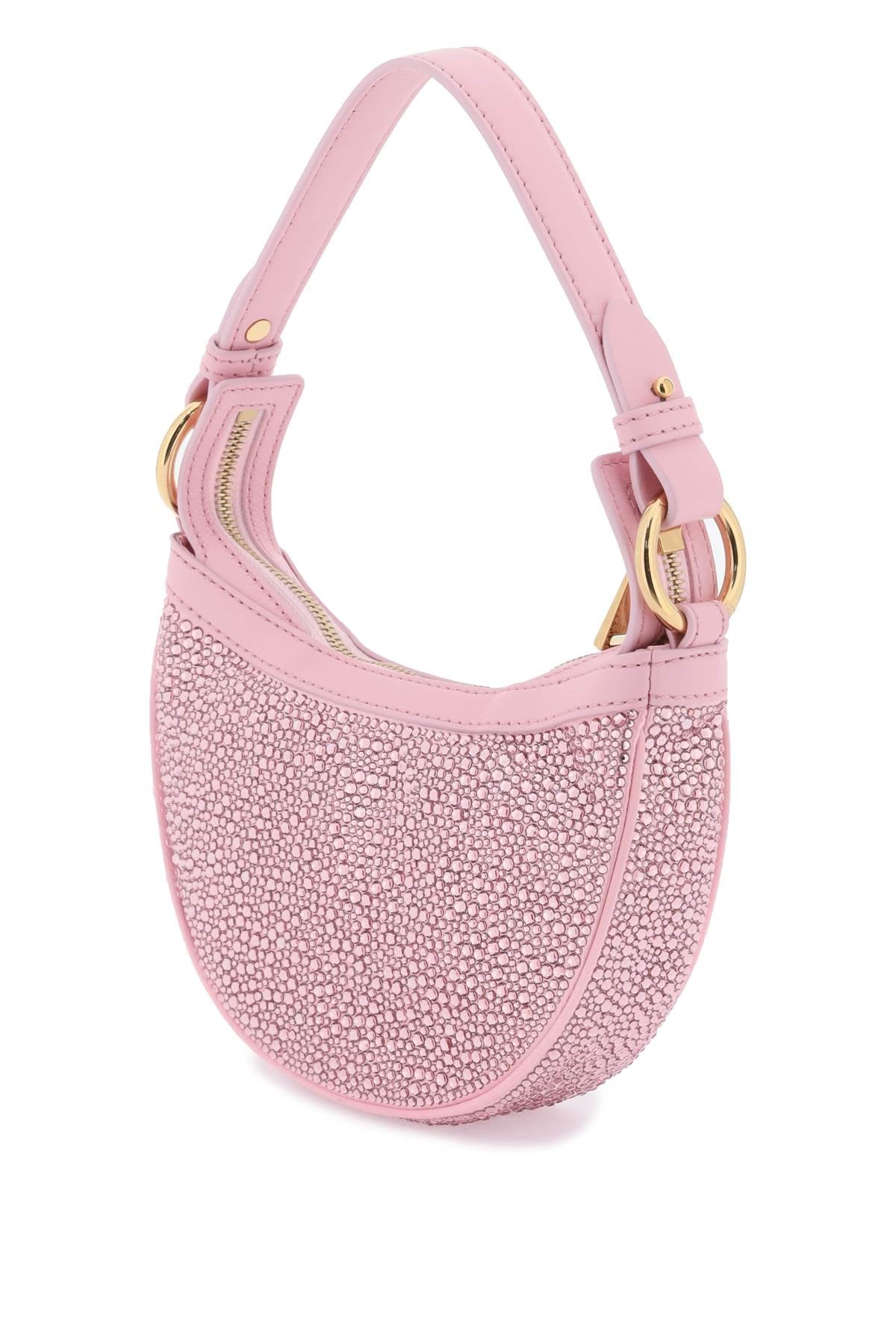 Versace Repeat Mini Hobo Bag With Crystals Women