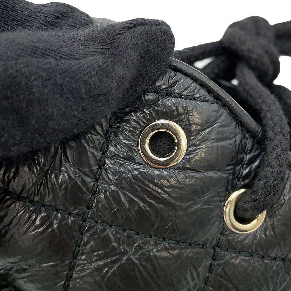 CHANEL Combat Boots Matelasse BlackG45833 Lambskin Size 38C