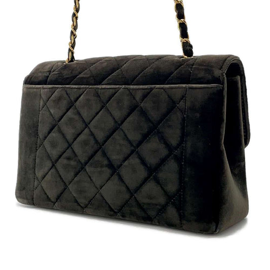 CHANEL Diana ChainShoulder Green Velour