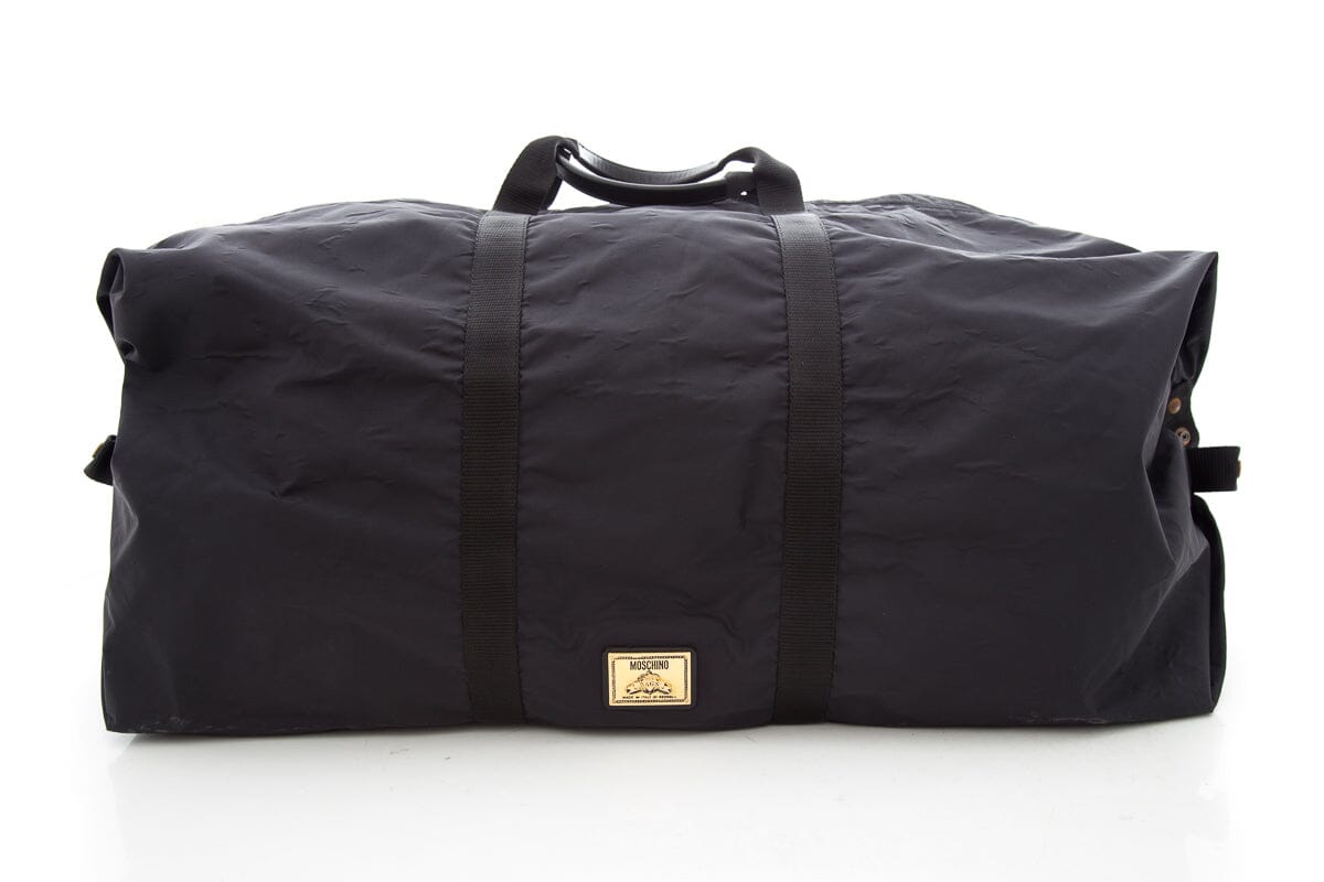 Moschino Black Nylon Weekender
