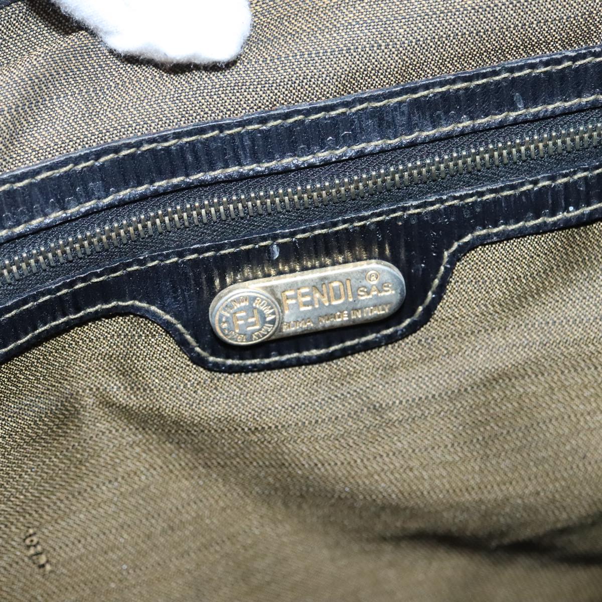 FENDI Zucca Canvas Backpack Brown Black gold 101005