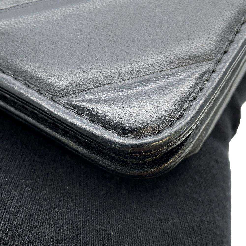 CHANEL Chevron Chain wallet BlackA70230 Calf Leather
