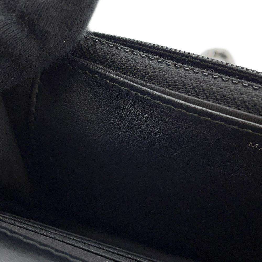 CHANEL Chevron Chain wallet BlackA70230 Calf Leather