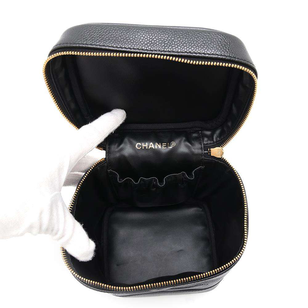 CHANEL Vertical vanity bag BlackA01998 Caviar Leather