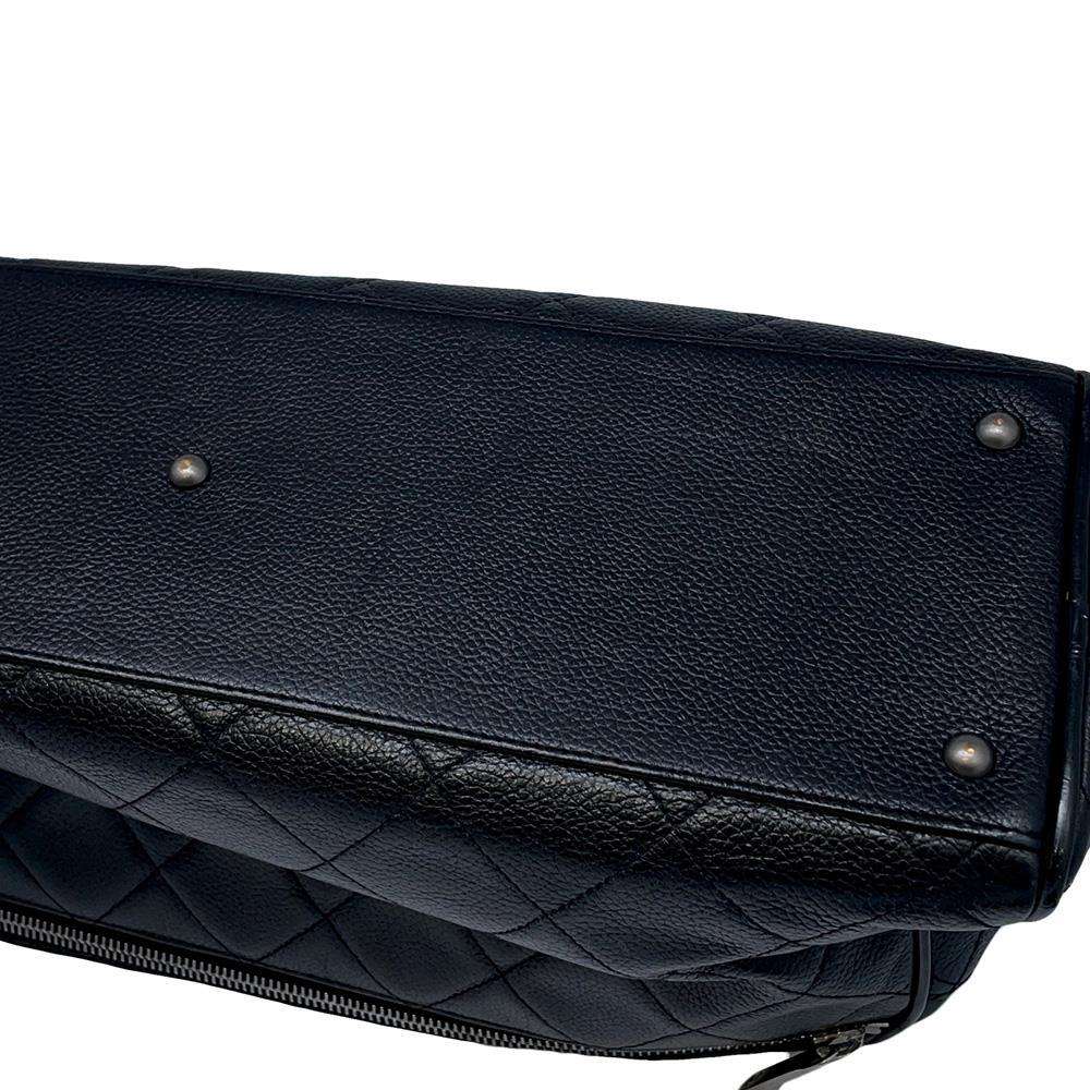 CHANEL Matelasse Bowling Bag BlackA15685 Caviar Leather