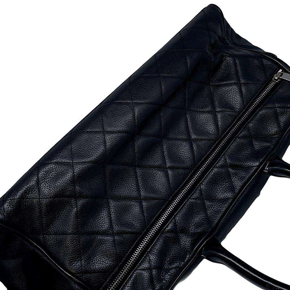 CHANEL Matelasse Bowling Bag BlackA15685 Caviar Leather