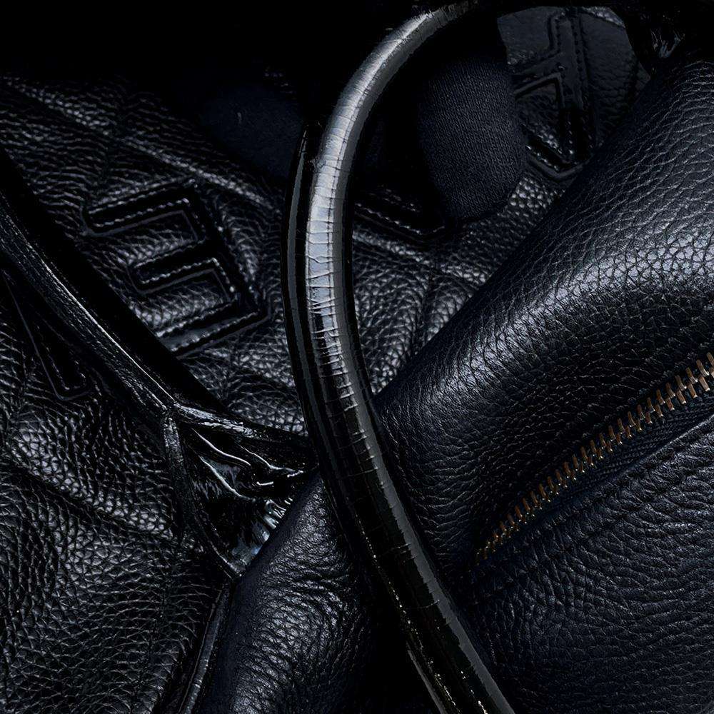 CHANEL Matelasse Bowling Bag BlackA15685 Caviar Leather