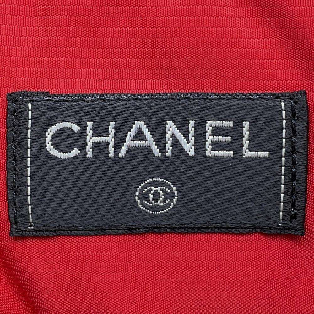 CHANEL Old Travel Line 2WAY Travel Bag Black Nylon