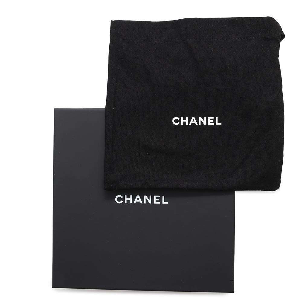 CHANEL Belt Black Lambskin Size 80