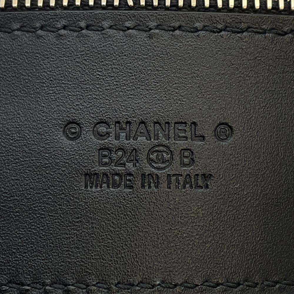 CHANEL Belt Black Lambskin Size 85