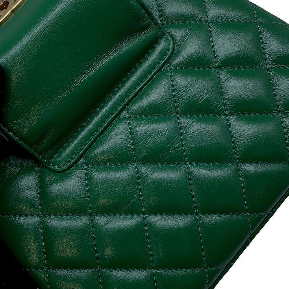 CHANEL Matelasse Shopping Chain Bag GreenAS4416 Calf Leather