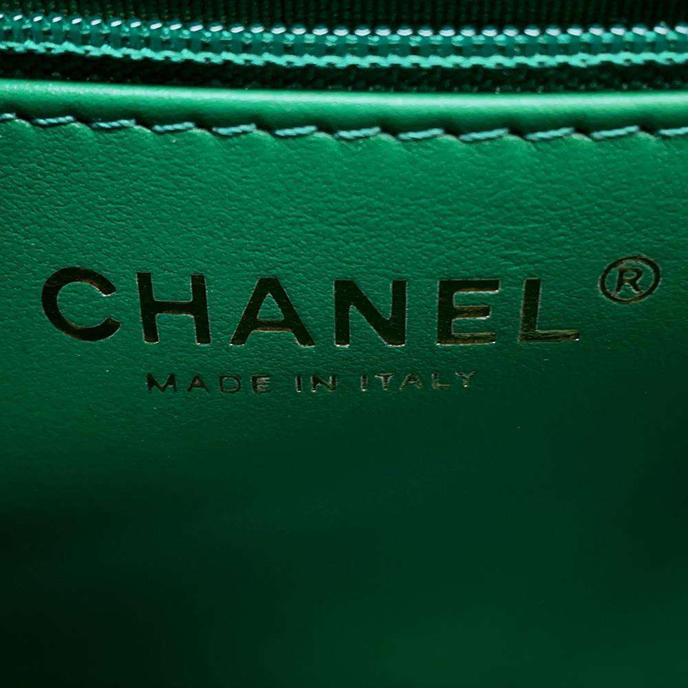 CHANEL Matelasse Shopping Chain Bag GreenAS4416 Calf Leather