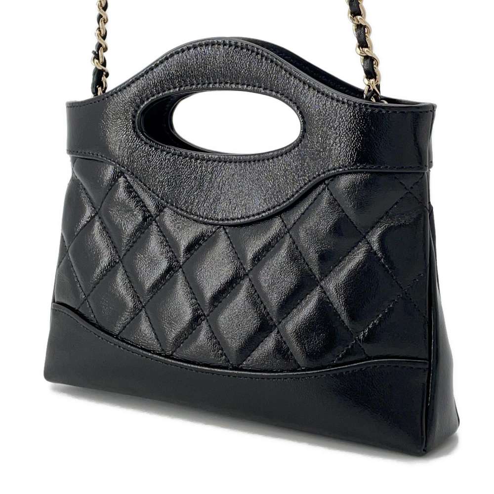 CHANEL CHANEL31 Shopping Bag BlackAP3656 Shiny Calf Leather Size Nano
