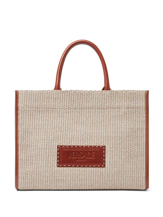 Large Athena Raffia Tote Bag