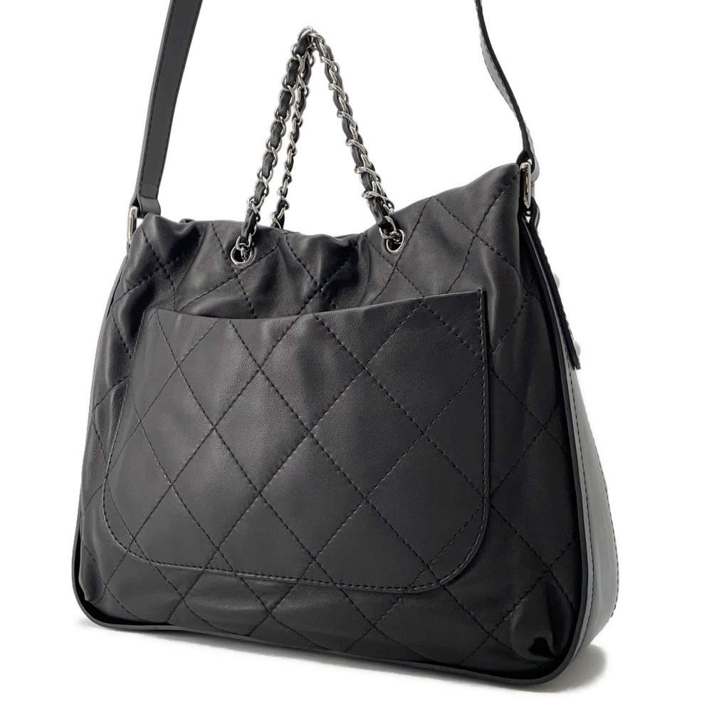 CHANEL one belt Bag Black Lambskin