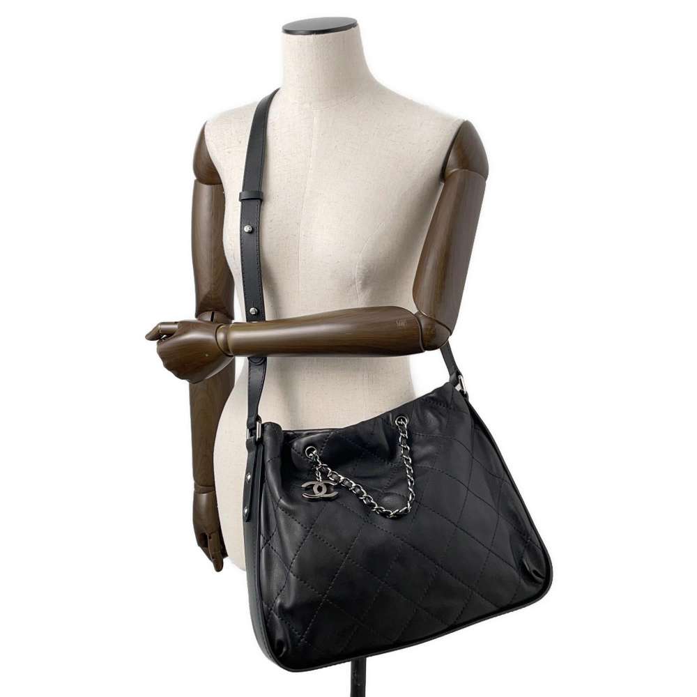 CHANEL one belt Bag Black Lambskin