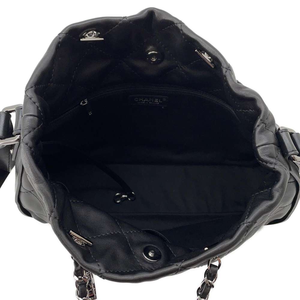 CHANEL one belt Bag Black Lambskin