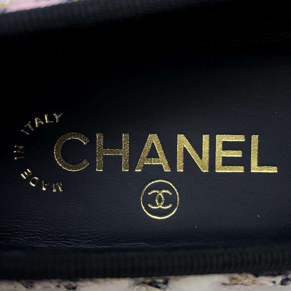 CHANEL Tweed ballet shoes Pink/BlackG02819 Tweed Size 36 1/2C