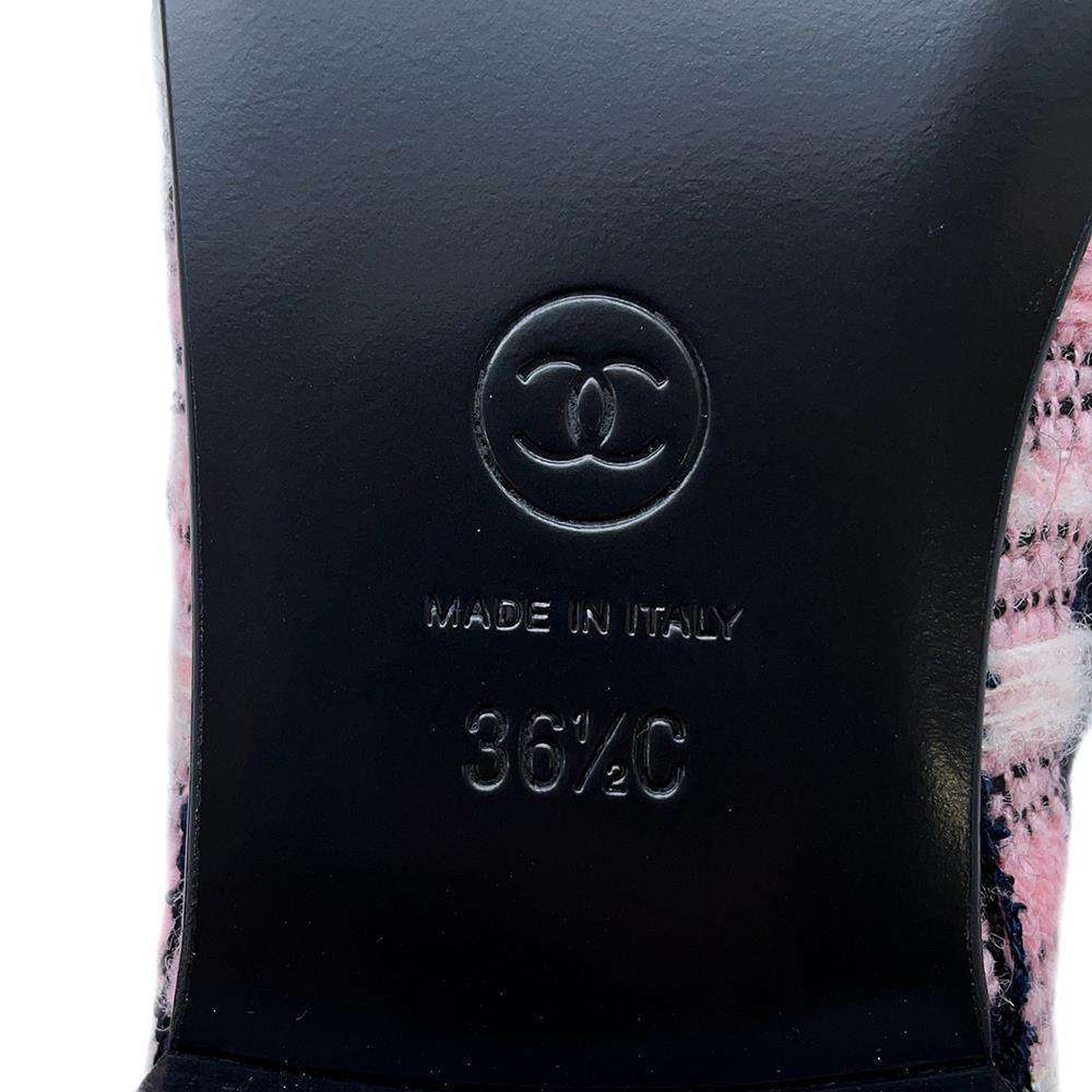 CHANEL Tweed ballet shoes Pink/BlackG02819 Tweed Size 36 1/2C