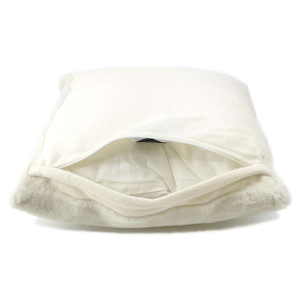 CHANEL Cushion White/Black Cashmere Cotton