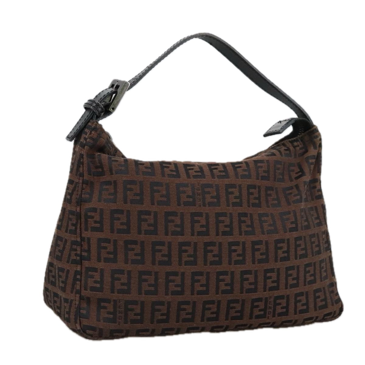 FENDI Zucchino Canvas Pouch Brown 101175