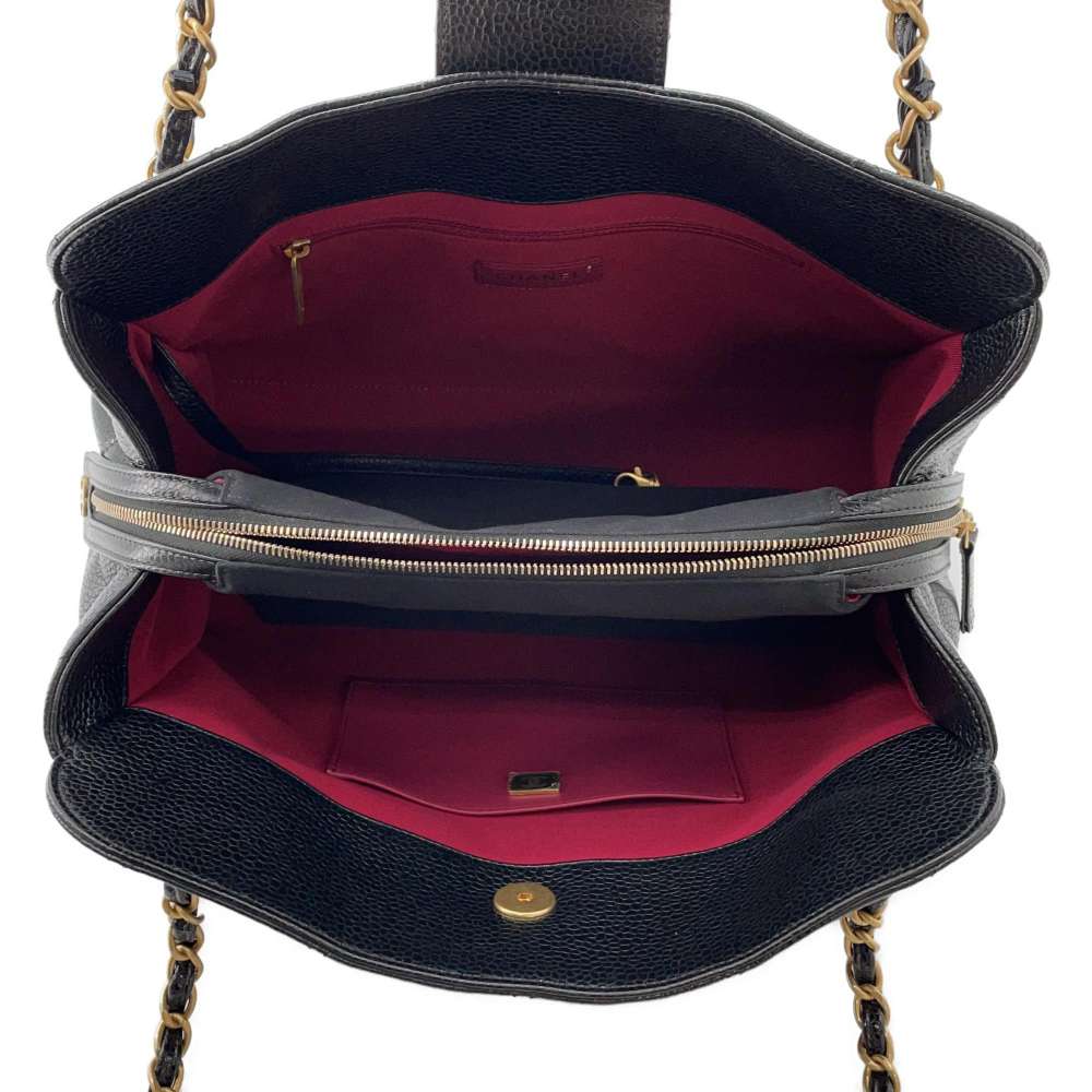 CHANEL Matelasse Large Bowling Bag BlackAS4978 Soft Caviar Leather