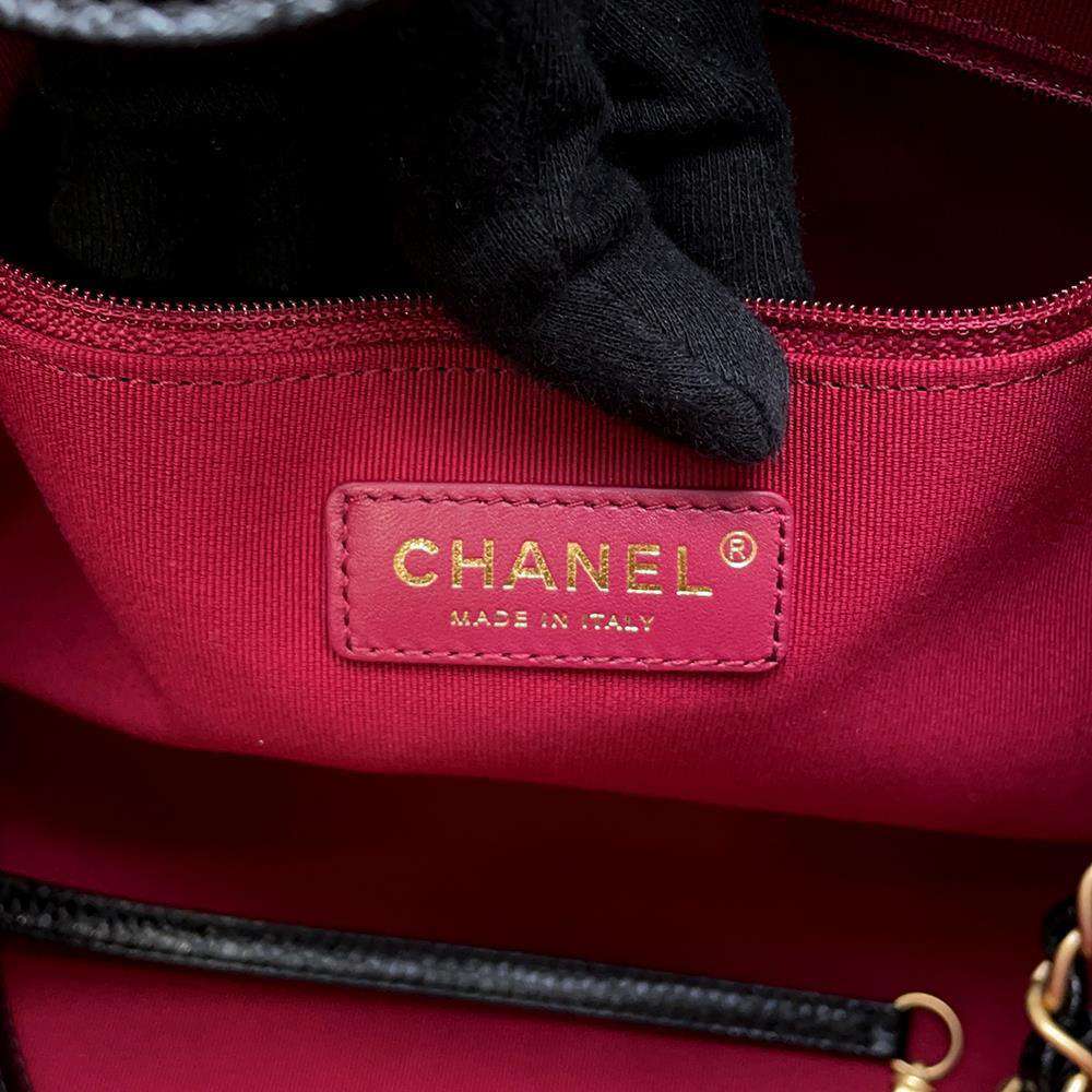 CHANEL Matelasse Large Bowling Bag BlackAS4978 Soft Caviar Leather