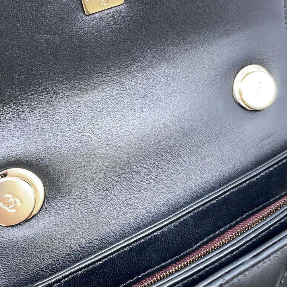 CHANEL Trendy CC Top Handle Mini Flap Bag BlackAS4654 Lambskin
