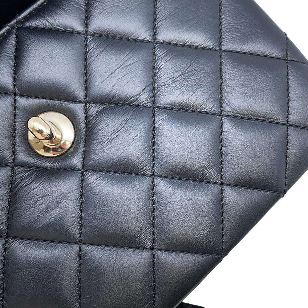 CHANEL Trendy CC Top Handle Mini Flap Bag BlackAS4654 Lambskin